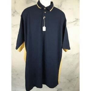 Vintage VCC Vantage Club Collection Mens Blue yellow  Golf Polo Shirt Size XXL